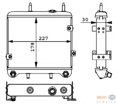 масляный радиатор, двигательное масло BEHR HELLA SERVICE HELLA купить