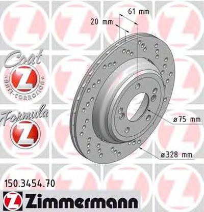 Тормозной диск FORMULA Z BRAKE DISC ZIMMERMANN купить