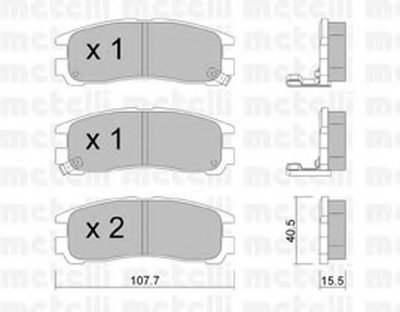 Колодки тормозные (задние) Mitsubishi Lancer V-VII 94-13/Galant VII 92-96/Space Wagon 98-04