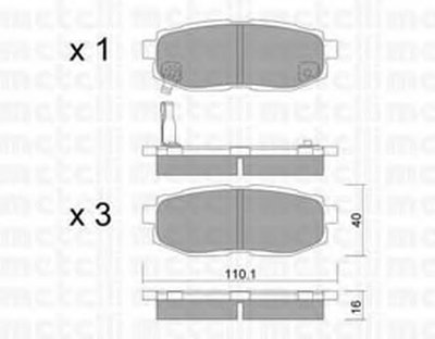 Колодки тормозные (задние) Subaru Forester 13-/Tribeca 05-