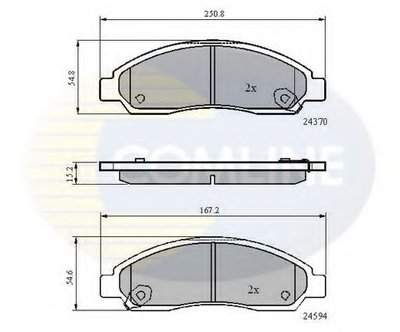 Комплект тормозных колодок, дисковый тормоз Comline COMLINE купить