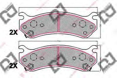 Комплект тормозных колодок, дисковый тормоз DJ PARTS купить