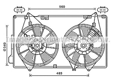 Вентилятор, охлаждение двигателя AVA QUALITY COOLING купить