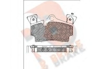Комплект тормозных колодок, дисковый тормоз R BRAKE купить