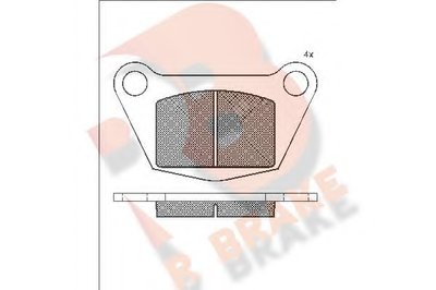 Комплект тормозных колодок, дисковый тормоз R BRAKE купить