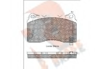 Комплект тормозных колодок, дисковый тормоз R BRAKE купить