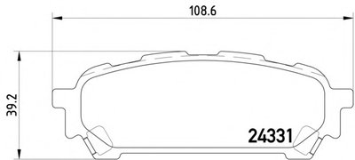 Колодки тормозные (задние) Subaru Impreza/Forester 99- (Akebono)