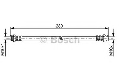 Шланг тормозной (задний) Mazda 323/626/MX-6/Premacy 91-05 (L=258mm)