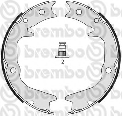 Комплект тормозных колодок, стояночная тормозная система BREMBO Придбати