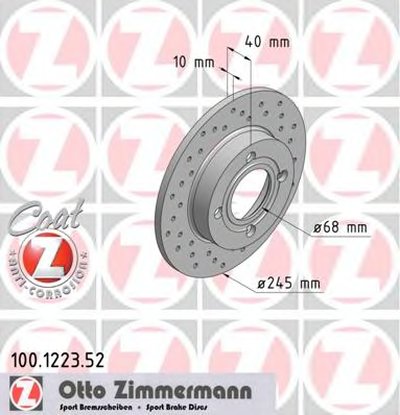 Тормозной диск SPORT BRAKE DISC COAT Z ZIMMERMANN купить