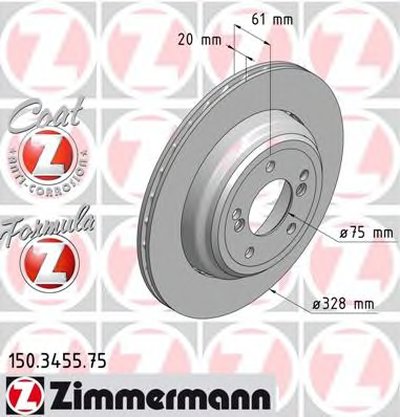 Тормозной диск FORMULA Z BRAKE DISC ZIMMERMANN купить