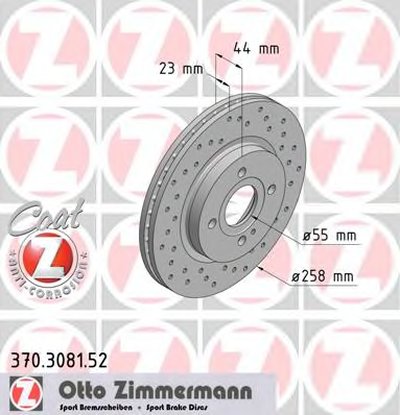 Тормозной диск SPORT BRAKE DISC COAT Z ZIMMERMANN купить