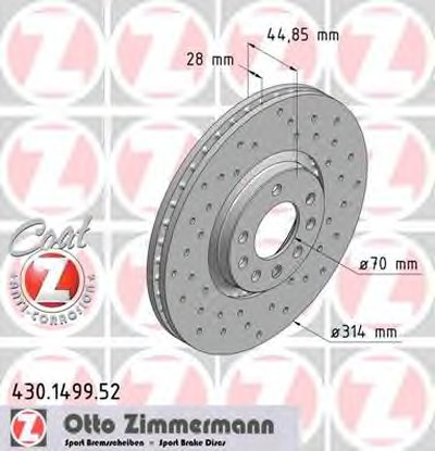 Тормозной диск SPORT BRAKE DISC COAT Z ZIMMERMANN купить