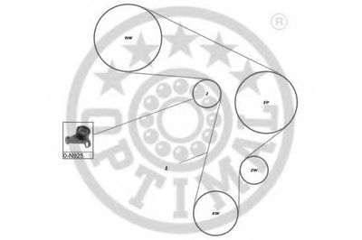 Комплект ремня ГРМ OPTIMAL купить