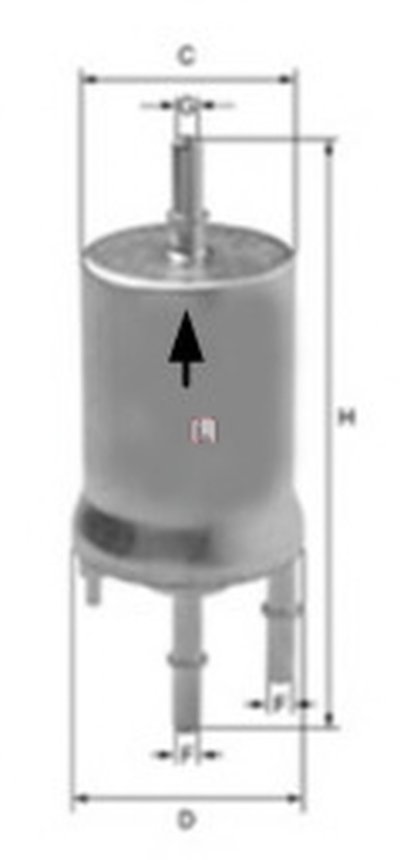 Фильтр топливный Skoda Fabia/VW Polo 1.2/1.4 01- (OE line)