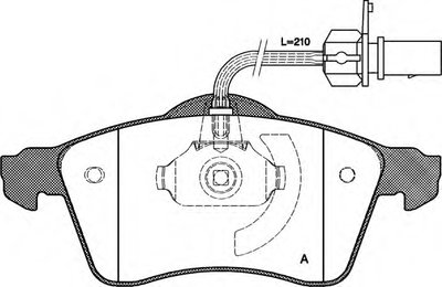 Комплект тормозных колодок, дисковый тормоз ADVANCE OPEN PARTS купить