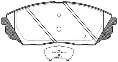 Комплект тормозных колодок, дисковый тормоз ADVANCE OPEN PARTS купить