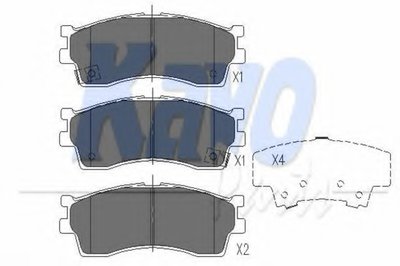 Колодки тормозные (передние) Kia Rio 00-11/Spectra 01-10 (129.2x43.5x15.5)