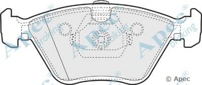 Комплект тормозных колодок, дисковый тормоз APEC braking купить