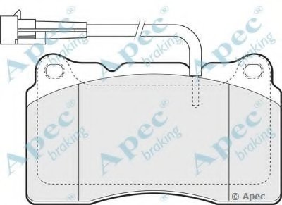 Комплект тормозных колодок, дисковый тормоз APEC braking купить