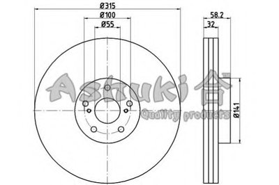 Тормозной диск ASHUKI купить