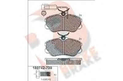 Комплект тормозных колодок, дисковый тормоз R BRAKE купить