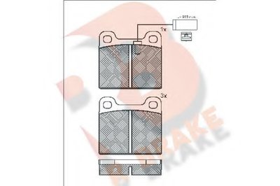 Комплект тормозных колодок, дисковый тормоз R BRAKE купить