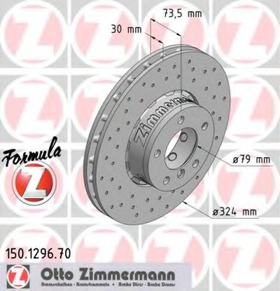 Тормозной диск FORMULA Z BRAKE DISC ZIMMERMANN купить