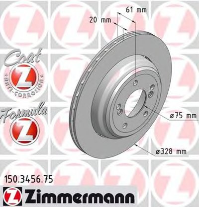 Тормозной диск FORMULA Z BRAKE DISC ZIMMERMANN купить