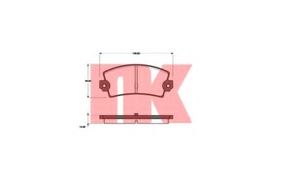 Комплект тормозных колодок, дисковый тормоз NK купить