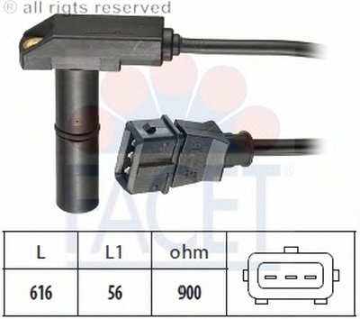 Датчик импульсов; Датчик импульсов, маховик; Датчик, положение распределительного вала FACET купить
