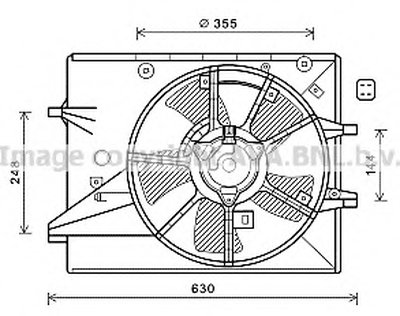 Вентилятор, охлаждение двигателя AVA QUALITY COOLING купить