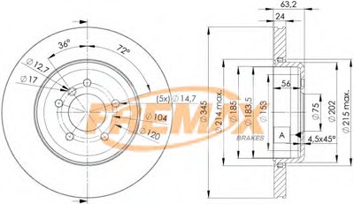 Тормозной диск Premium Black Carbon + FREMAX купить