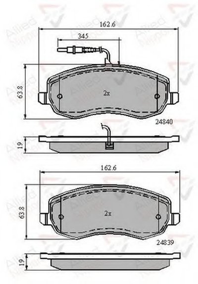 Комплект тормозных колодок, дисковый тормоз ANL Braking COMLINE купить