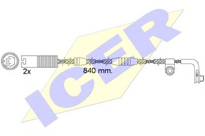 Сигнализатор, износ тормозных колодок ICER купить