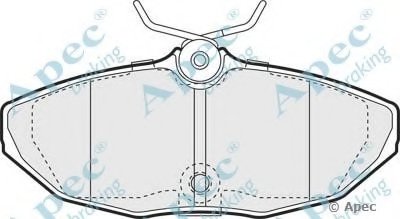 Комплект тормозных колодок, дисковый тормоз APEC braking купить