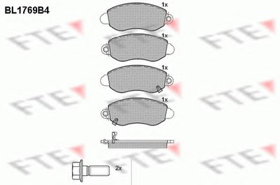 Комплект тормозных колодок, дисковый тормоз FTE купить