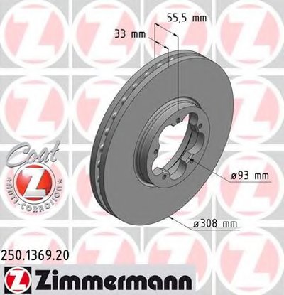 Тормозной диск COAT Z ZIMMERMANN купить