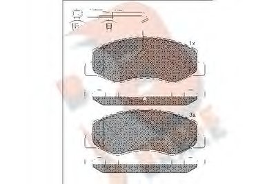 Комплект тормозных колодок, дисковый тормоз R BRAKE купить