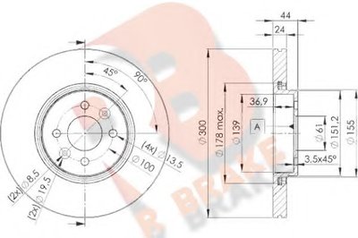 Тормозной диск R BRAKE купить