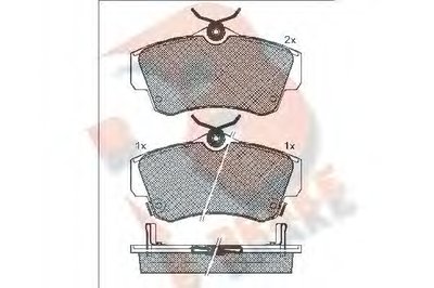 Комплект тормозных колодок, дисковый тормоз R BRAKE купить