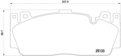 Колодки тормозные (передние) BMW 5 (F10) 10-16/ 6 (F06/F13) 11- (Brembo)