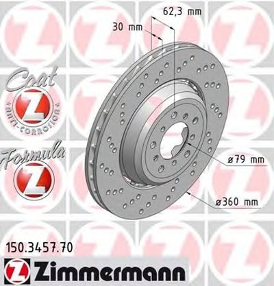 Тормозной диск FORMULA Z BRAKE DISC ZIMMERMANN купить