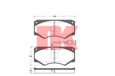 Комплект тормозных колодок, дисковый тормоз NK купить