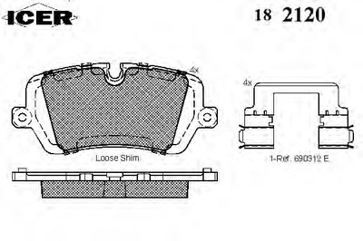 Колодки тормозные (задние) Land Rover Range Rover 12-/Defender 19-/Discovery V 16-