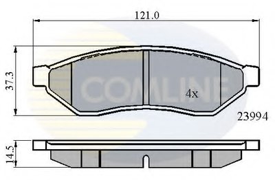 Комплект тормозных колодок, дисковый тормоз Comline COMLINE Придбати