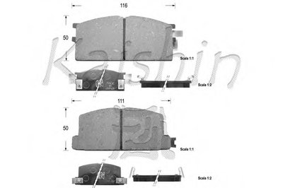 Комплект тормозных колодок, дисковый тормоз KAISHIN купить