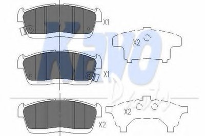 Комплект тормозных колодок, дисковый тормоз KAVO PARTS купить