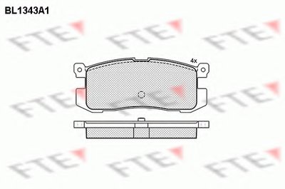 Комплект тормозных колодок, дисковый тормоз FTE купить