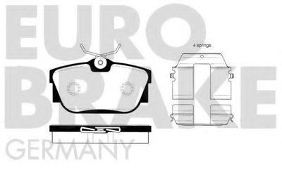 Комплект тормозных колодок, дисковый тормоз EUROBRAKE купить